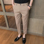Men's Ice Silk Slim Fit Feet Business Casual Pants