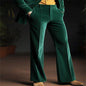 Men's Velvet Diagonal Pocket Comfortable Business Daily Holiday Fashion Flared Suit Pants